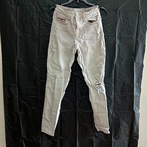 American Eagle pale pink distressed jeans